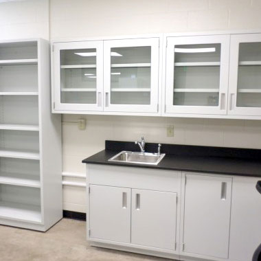 metal lab cabinetry